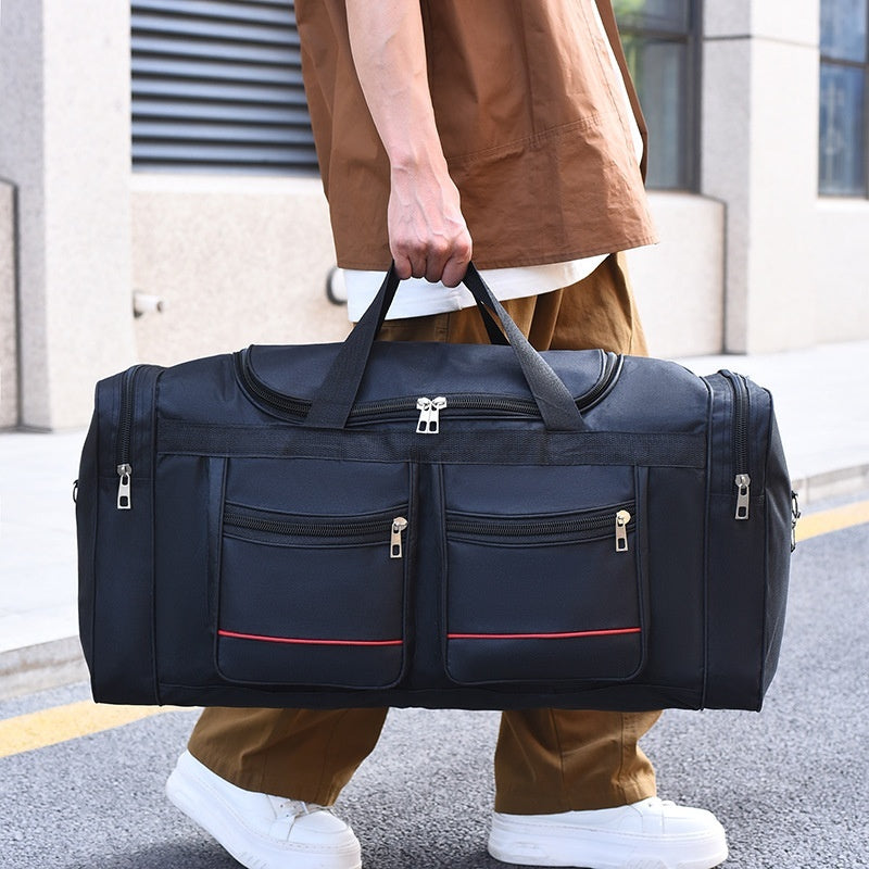 Large Capacity Nylon Travel Duffel Bag with Multiple Zippered Pockets - KALAY STORE