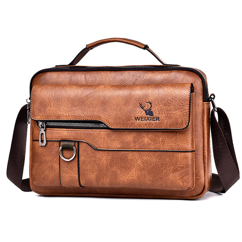WEIXIER Multi-Pocket PU Leather Messenger Bag - KALAY STORE