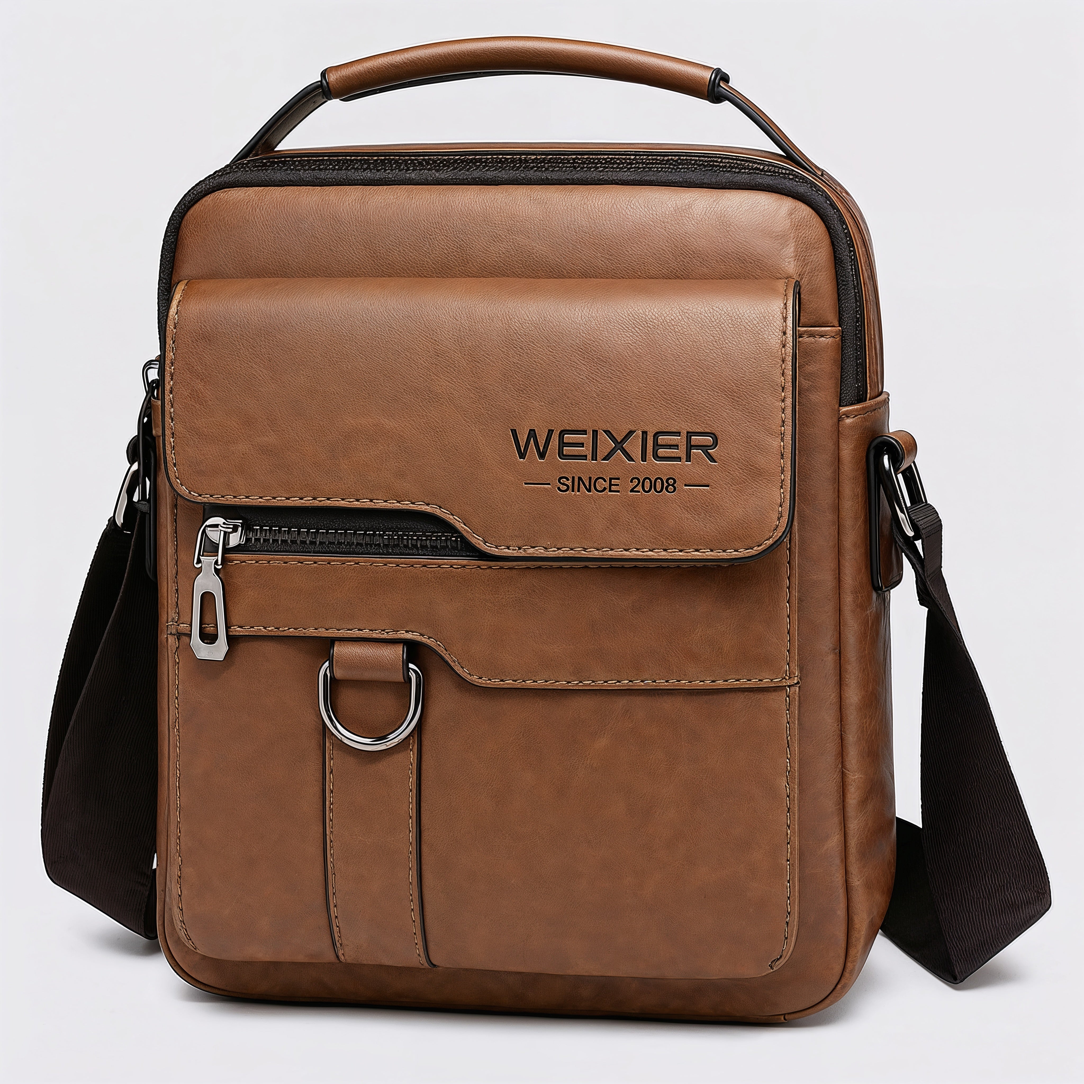WEIXIER Multi-Pocket PU Leather Messenger Bag - KALAY STORE
