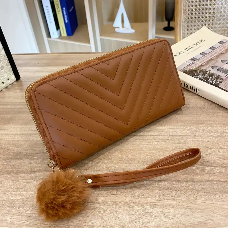 Fashionable Long Zipper Closure Wallet - KALAY STORE
