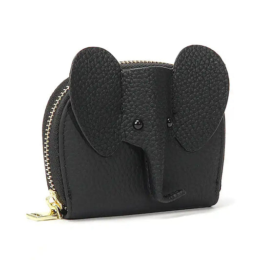 Elephant-Style Cover Zipper Genuine Leather Wallet - KALAY STORE