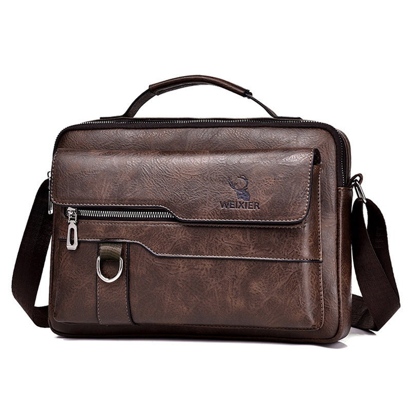 WEIXIER Multi-Pocket PU Leather Messenger Bag - KALAY STORE