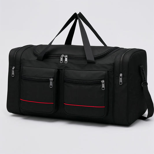 Large Capacity Nylon Travel Duffel Bag with Multiple Zippered Pockets - KALAY STORE