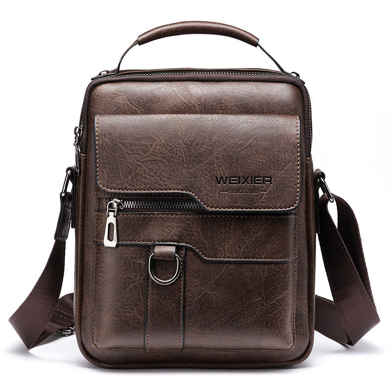 WEIXIER Multi-Pocket PU Leather Messenger Bag - KALAY STORE