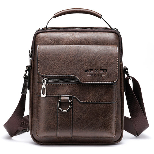 WEIXIER Multi-Pocket PU Leather Messenger Bag - KALAY STORE