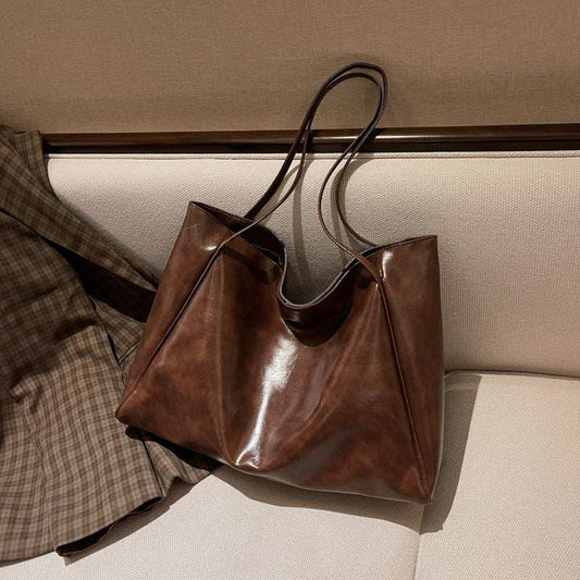 Autumn Winter Large Capacity Soft PU Leather Shoulder Bag - KALAY STORE