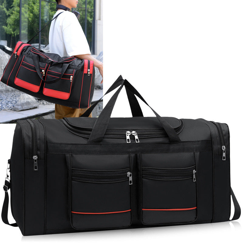Large Capacity Nylon Travel Duffel Bag with Multiple Zippered Pockets - KALAY STORE