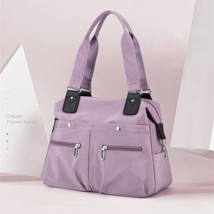 Multi-Pocket Nylon Shoulder Tote Bag - KALAY STORE