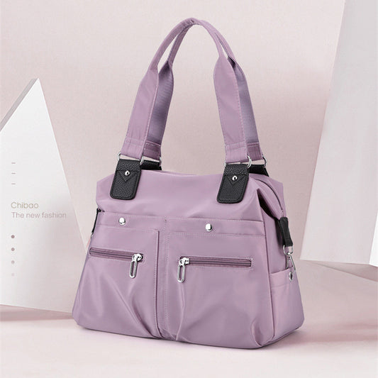 Multi-Pocket Nylon Shoulder Tote Bag - KALAY STORE