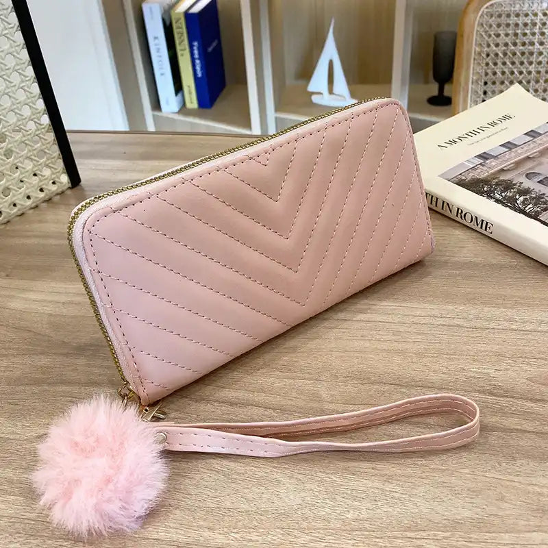 Fashionable Long Zipper Closure Wallet - KALAY STORE