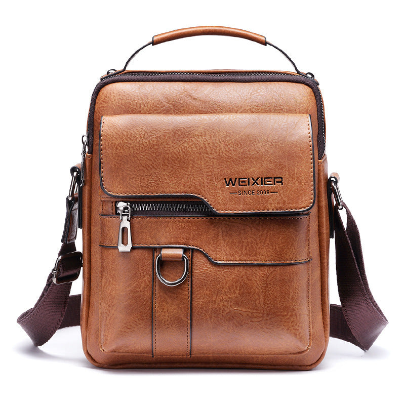 WEIXIER Multi-Pocket PU Leather Messenger Bag - KALAY STORE