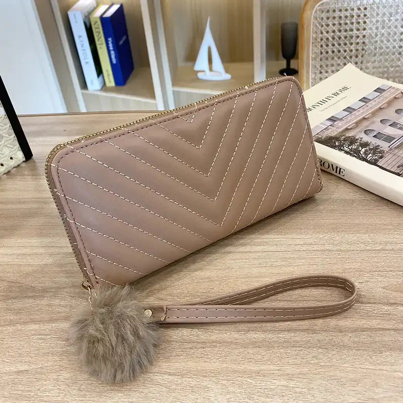 Fashionable Long Zipper Closure Wallet - KALAY STORE