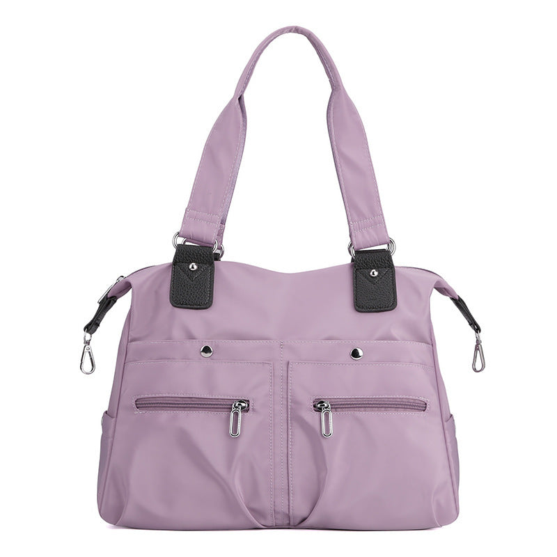 Multi-Pocket Nylon Shoulder Tote Bag - KALAY STORE
